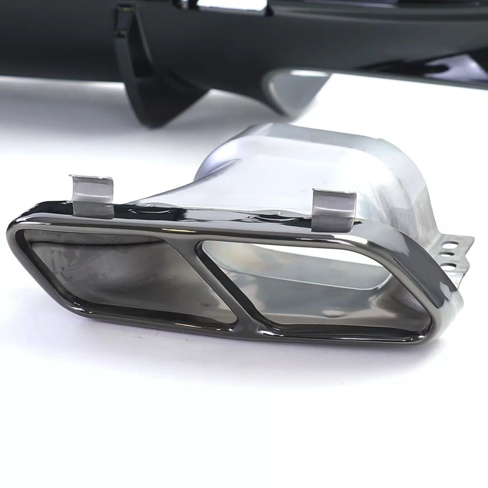 Diffusore Posteriore Sport Nero Terminali Nero, per Mercedes CLA C117 16-19