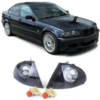 Frecce vetro trasparente nero fumo, per BMW Serie 3 E46 berlina Touring 98-01