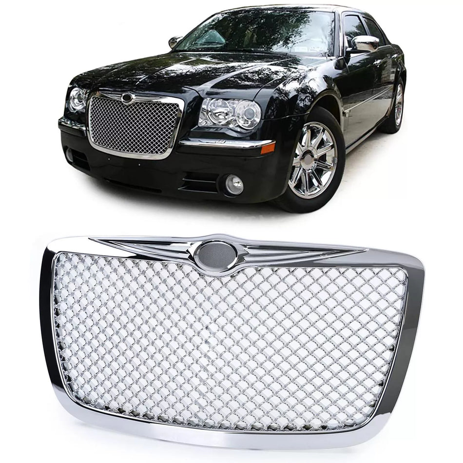 Griglia Sport cromata design nido d'ape, per Chrysler 300C berlina Touring 04-11
