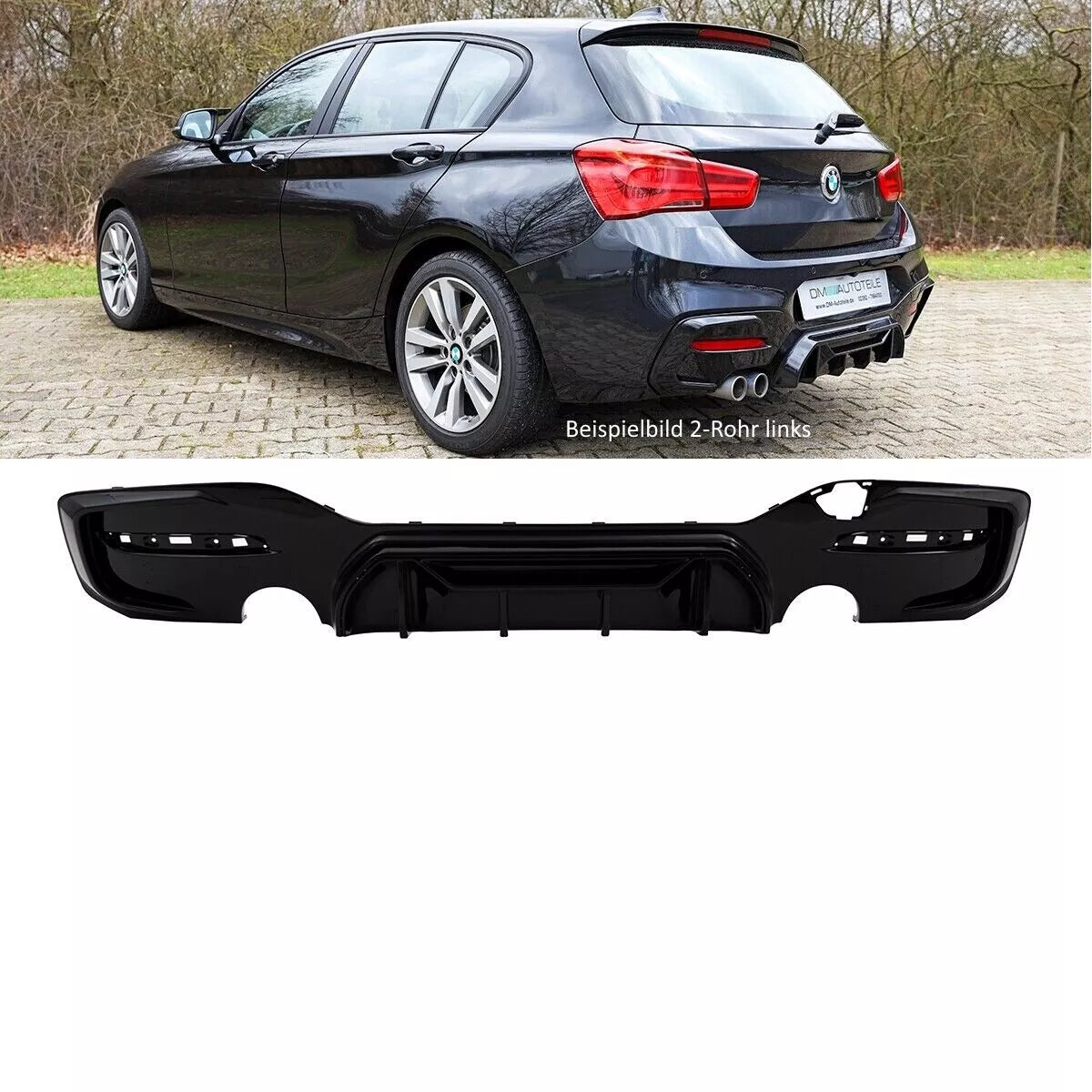 Competition diffusore Nero Lucido per BMW F20 F21 M135 M140 LCI 2015
