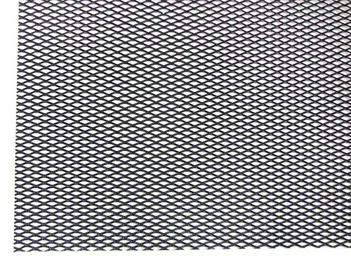 Griglia da corsa a nido d'ape in alluminio alluminio 150 x 30 cm nera media