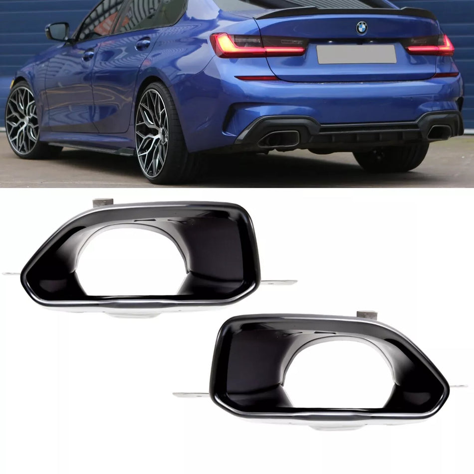 Maschere scarico ESD mascherine nere per BMW Serie 3 G20 G21 M340i M Sport