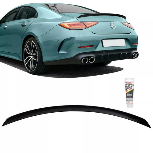 Set Spoiler Posteriore bagagliaio look carbonio per Mercedes W257 CLS non AMG 53