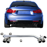 Terminale scarico duplex 4 tubi look conversione per BMW F32 F33 F36 425 428 430
