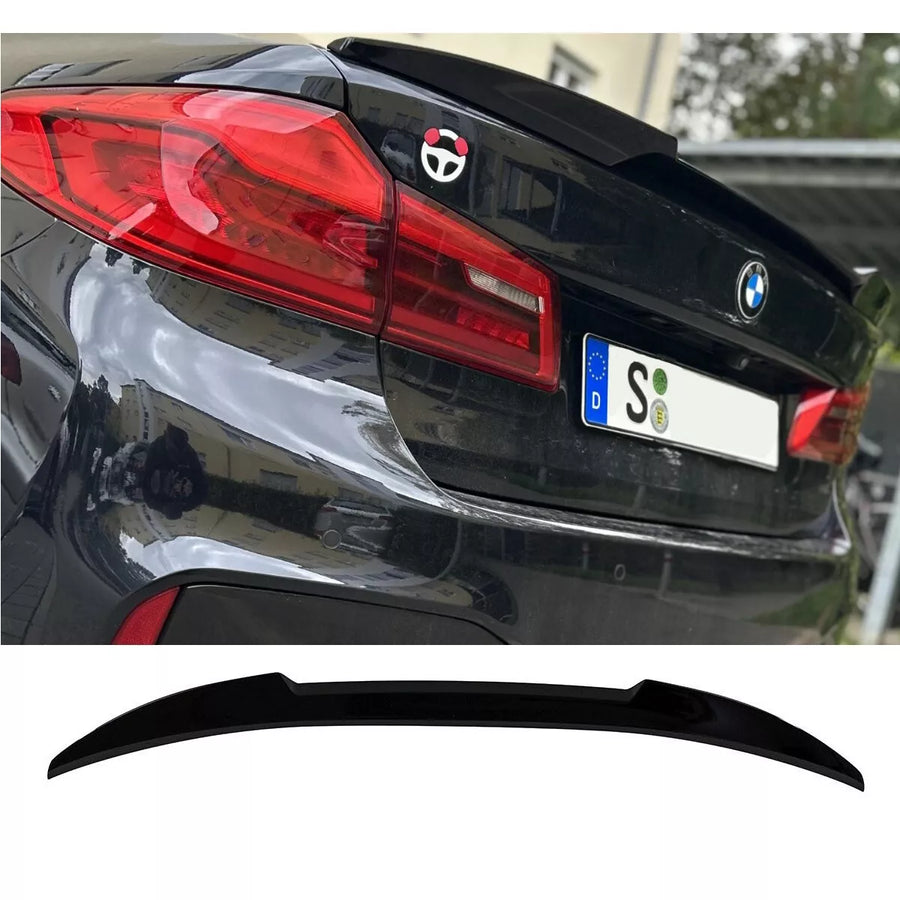 Spoiler Posteriore EVO Posteriore Nero Lucido + 3M per BMW Serie 5 G30