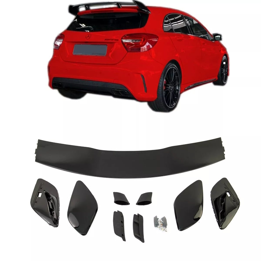 Spoiler Posteriore spoiler tetto Lucido Nero per Mercedes W176 5 porte A45 AMG
