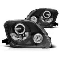 Fari Angel Eyes LED Nero per Honda Prelude 1997 al 2001