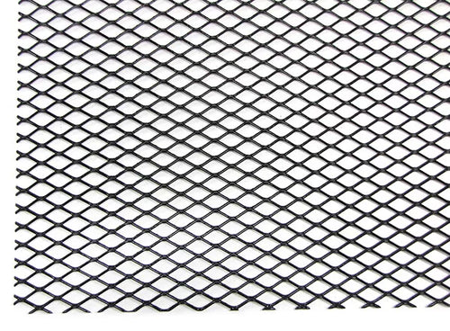 Griglia in alluminio da corsa griglia a nido d'ape 130 x 30cm nera grossa