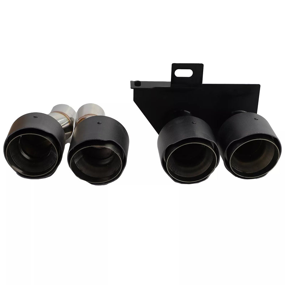 Terminale scarico doppio tubo carbonio, per BMW F10 F11 520 523 525 528 530