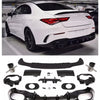 Diffusore + Terminali di Scarico 1x1 NERO per MERCEDES W118 C118 CLASSE CLA
