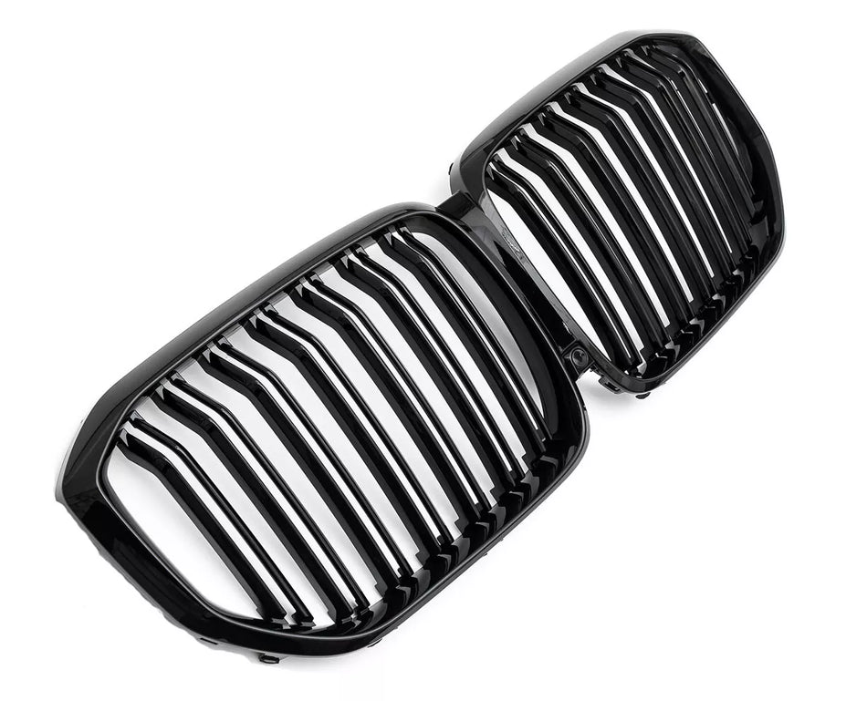 per BMW X5 G05 GRIGLIA RADIATORE DOPPIA BARRA LUCIDA NERO 2018-2023