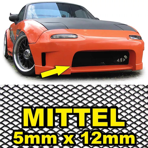 Griglia da corsa a nido d'ape in alluminio 120 x 30 cm 5 x 12 mm nera