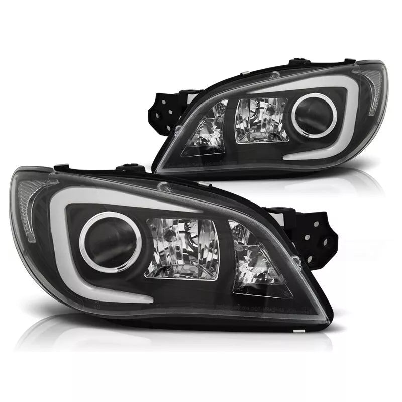 Fari Xenon luce diurna a LED per Subaru Impreza Facelift Nero