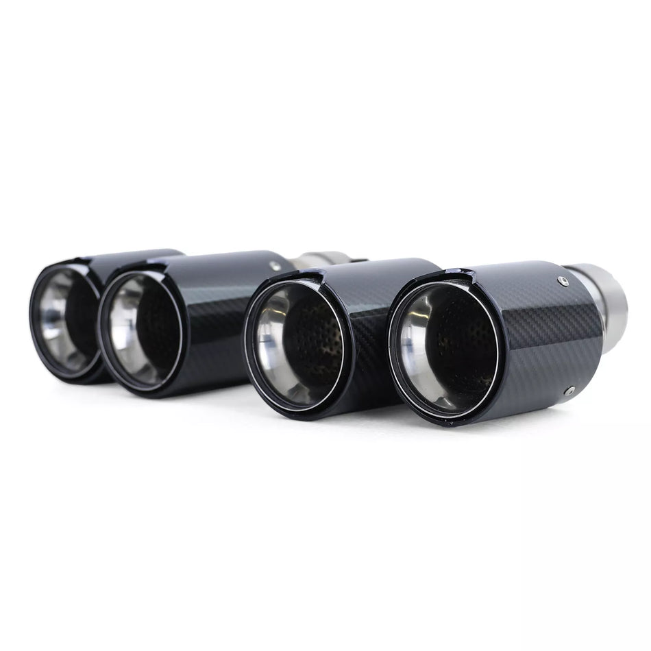 Doppi terminali in carbonio 4 tubi duplex, per BMW Serie 5 F10 F11 535i 535d