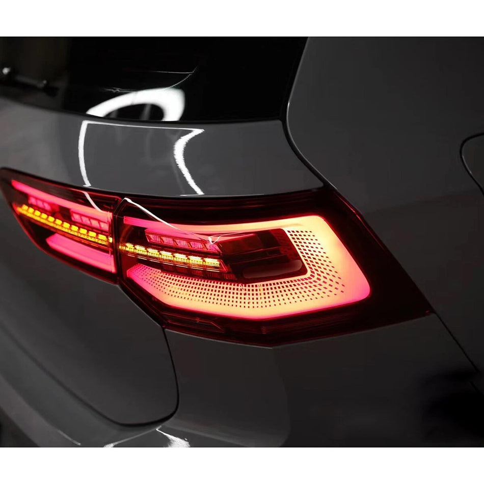 Set luci posteriori dinamiche OLED luci posteriori rosse per GOLF MK8 2020 – vista 2