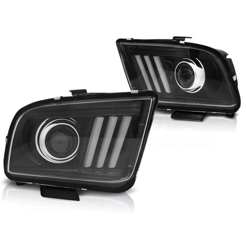 Fanale LED luce diurna per Ford Mustang IV 2004-2009 in Nero