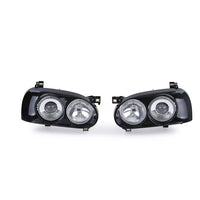 DE Doppio Fari H1 H3 Nero Coppia per VW Golf 3 91-97