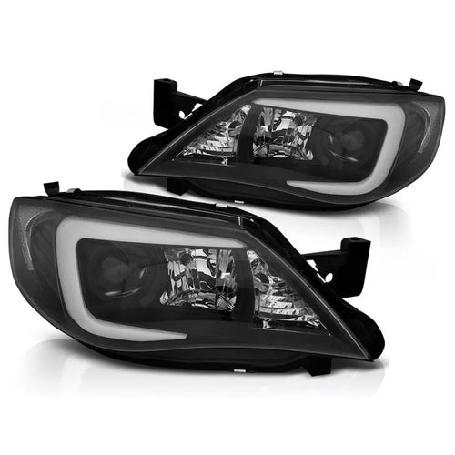 Fanale LED luce diurna per Subaru Impreza 3 (GH) 2007-12 Nero