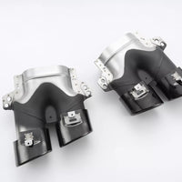 Diffusore + Terminali di Scarico (NERO) per Mercedes W205 S205