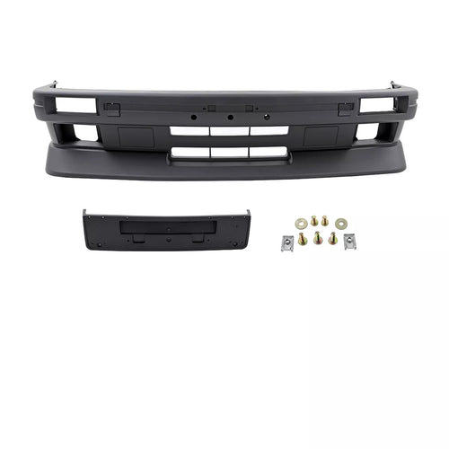 paraurti anteriore Evo completamente Nero + spoiler per BMW Serie 3 E30 non M3