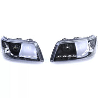 Faro proiettore + luce diurna a LED ottica nero per VW Transporter Bus T5 03-09