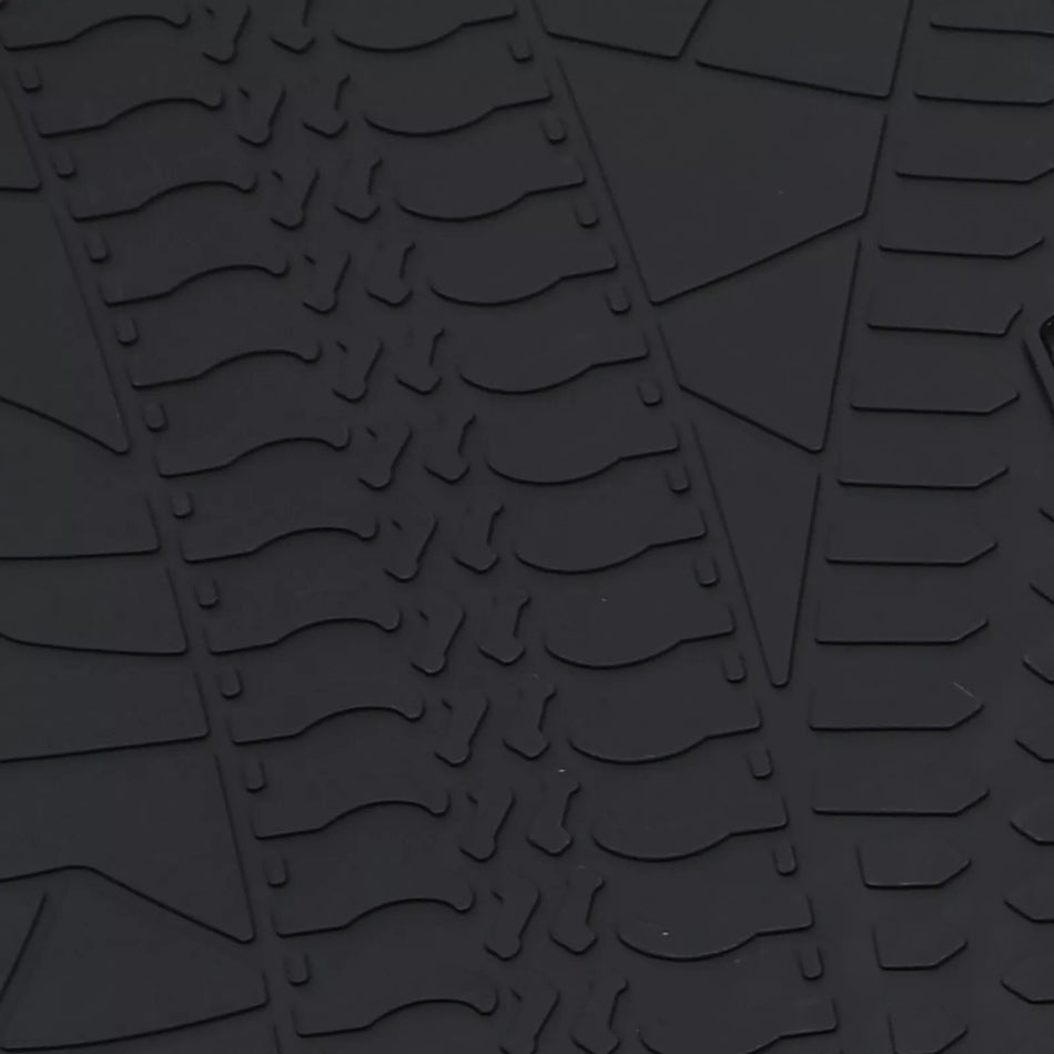 Tappetini auto in gomma neri premium set per Jeep Wrangler JL 4 porte dal 2018