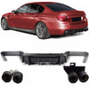 Diffusore posteriore + terminali carbonio, per BMW F10 F11 520 523 525 528 530