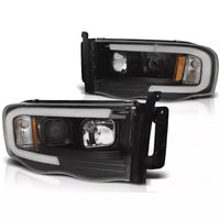 Fari con luce diurna LED per Dodge RAM 2002-2006 in Nero