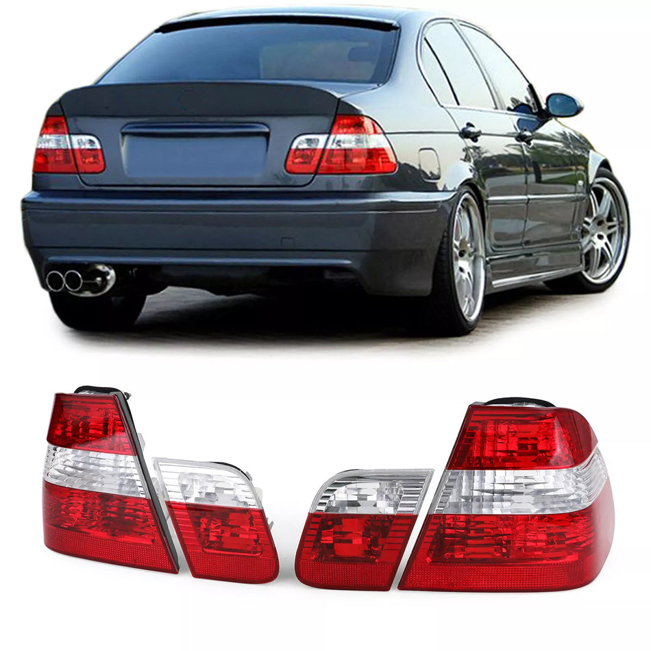 Fanali posteriori Facelift rosso chiaro adatti per BMW Serie 3 E46 berlina 01-05