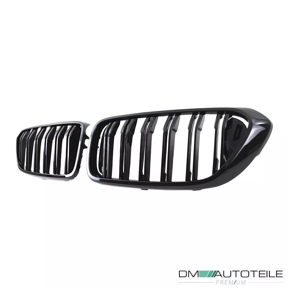 Griglia nera lucida doppia barra per BMW Serie 6 GT G32 LCI 2020>
