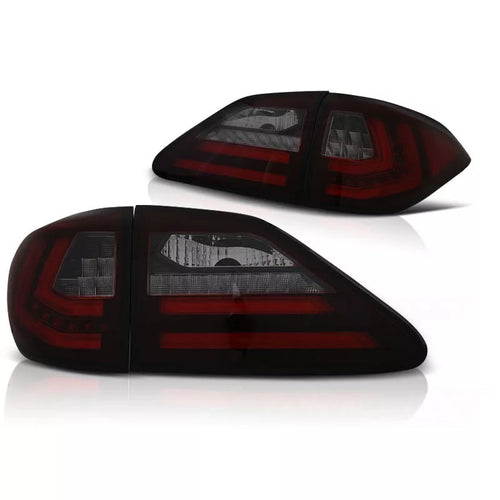 Fanali posteriori LED Lightbar auto-adattivi per Lexus RX III 350 in rosso/fumo