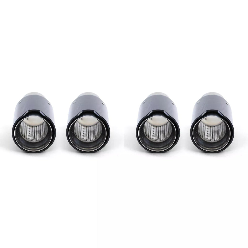 terminali 90 mm sport carbonio nero adatti, per BMW Serie 6 F12 F13 da 11