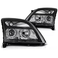 Fari Angel Eyes LED Nero per Opel Vectra C/Signum 02-05
