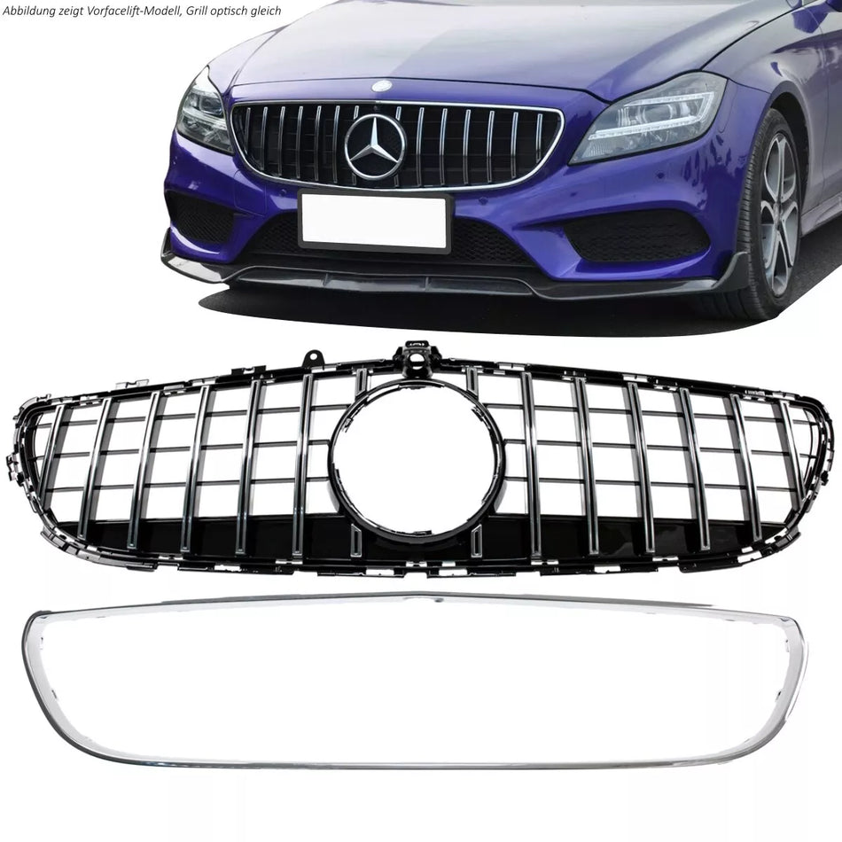 Griglia cromata per Mercedes CLS W218 mopf 14-18 Sport-Panamericana GT