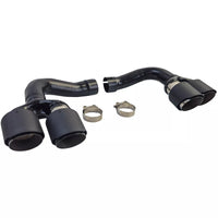 terminali doppio tubo carbonio adatti, per BMW X6 E71 08-14 Diesel 30d 40d