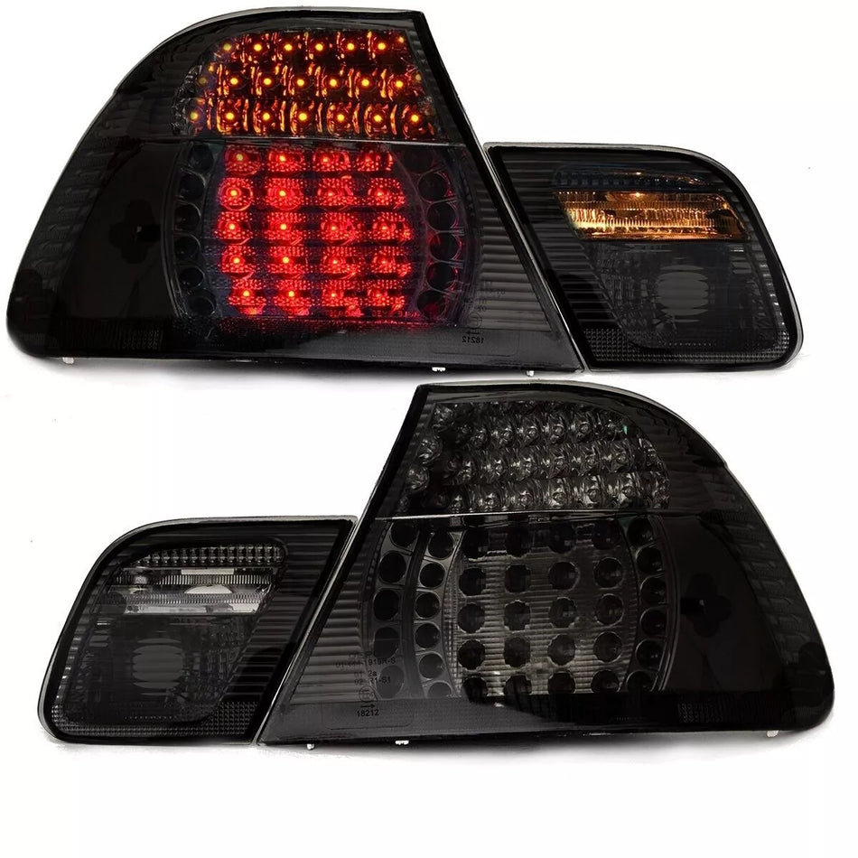 Fanali posteriori a LED set luci posteriori Nero fumo per BMW E46 COUPE 99-03