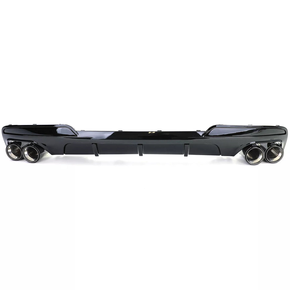 Diffusore posteriore lucido terminali 4 tubi vero carbonio BMW F10 F11 535i 535d