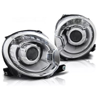 Fari Upgrade Tuning per Fiat 500 2007-2015 in cromo