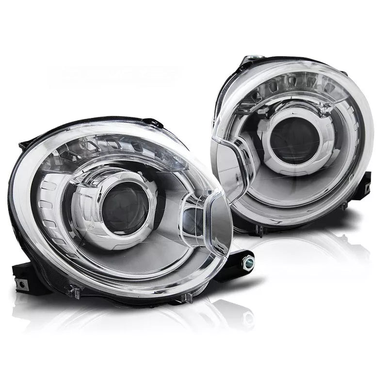 Fari Upgrade Tuning per Fiat 500 2007-2015 in cromo