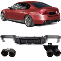 Diffusore posteriore + terminali carbonio per BMW F10 F11 520 523 525 528 530