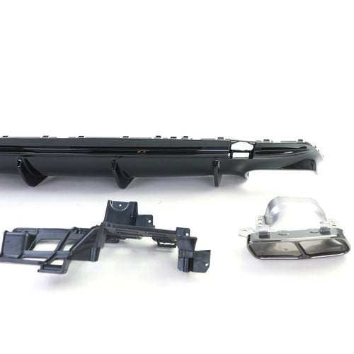 Diffusore Posteriore Sport Nero Terminali Nero,per Mercedes CLA C117 16-19