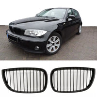 per BMW SERIE 1 E87 GRIGLIA RADIATORE NERO LUCIDO 2004-2007