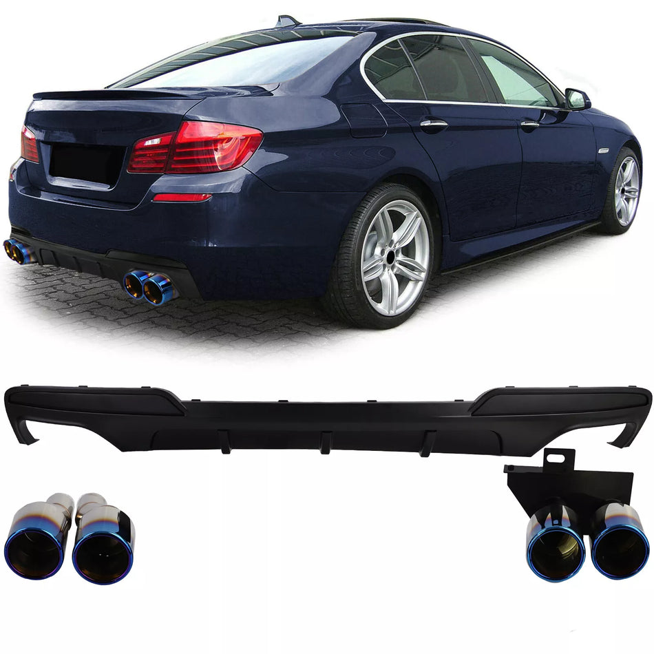 Diffusore posteriore conversione + terminali titanio per BMW F10 F11
