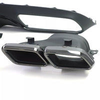 Diffusore posteriore sportivo + terminali nero, per Mercedes C C205 Coupè 15-18