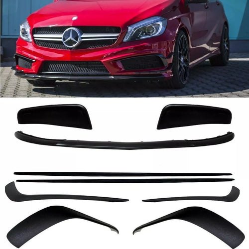 MERCEDES W176 SPOILER FLAPS SET 9 pz + lama per A45 AMG Aero Edition 1