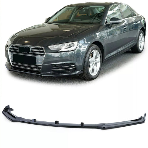 Lama Anteriore paraurti nero lucido per Audi A4 B9 8W 15-19