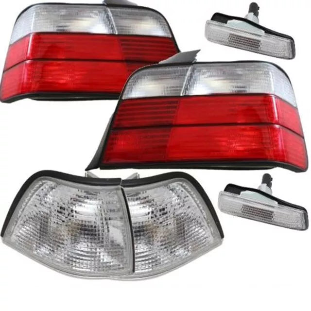Luci posteriori laterali frecce anteriori rosso bianco per BMW E36 anno 96-99