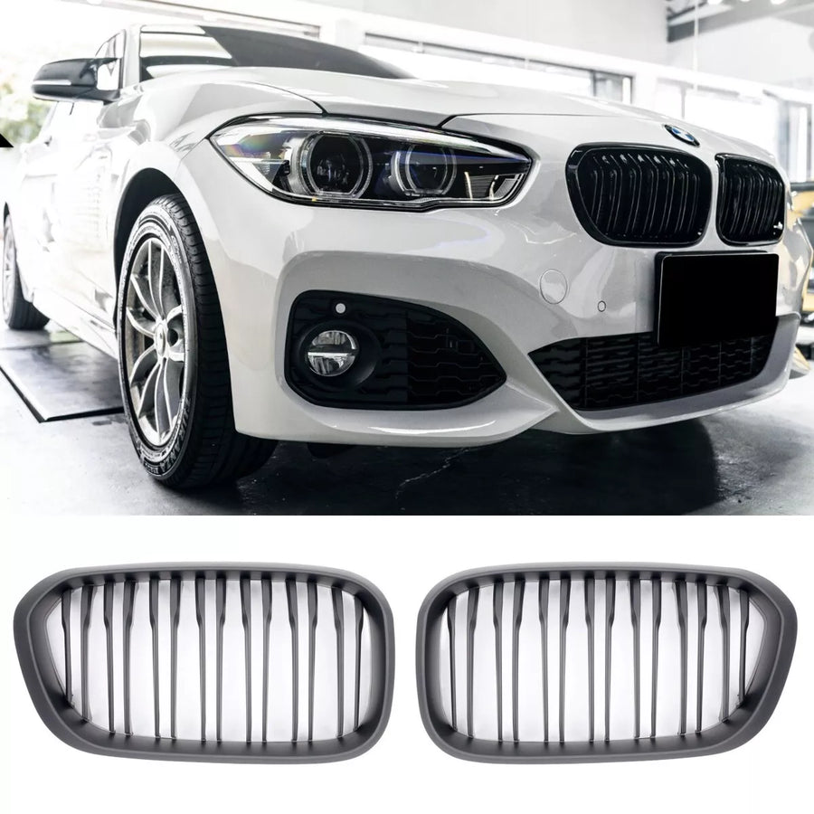 per BMW SERIE 1 F20 F21 GRIGLIA RADIATORE DOPPIO PONTE NERO OPACO 2015-2019