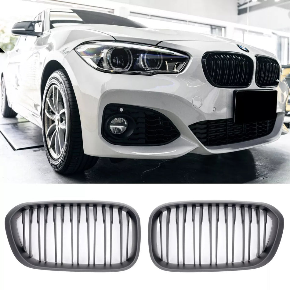 per BMW SERIE 1 F20 F21 GRIGLIA RADIATORE DOPPIO PONTE NERO OPACO 2015-2019