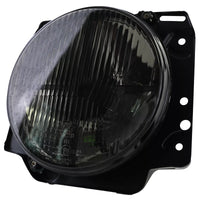 Fari H4 nero fumo scanalati + mirino per VW Golf 2 83-91